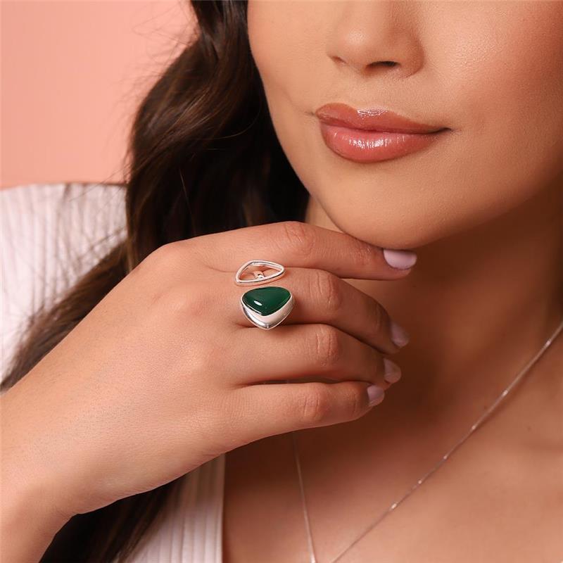 ANEL FOLHEADO A PRATA