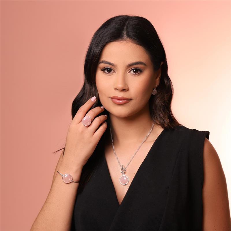 ANEL FOLHEADO A PRATA COM EFEITO PEROLADO