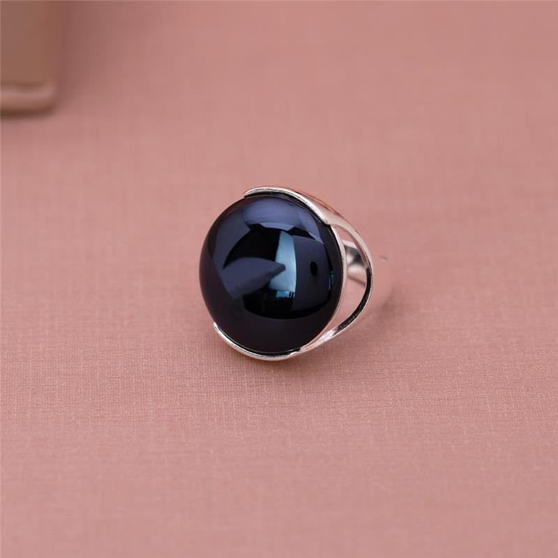 ANEL FOLHEADO A PRATA COM EFEITO PEROLADO