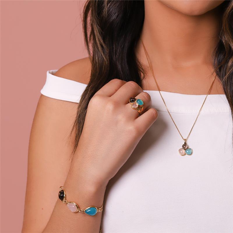 ANEL FOLHEADO A OURO