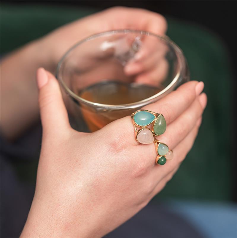 ANEL FOLHEADO A OURO