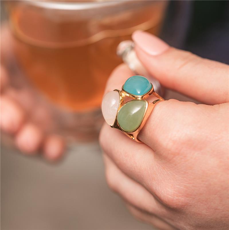 ANEL FOLHEADO A OURO