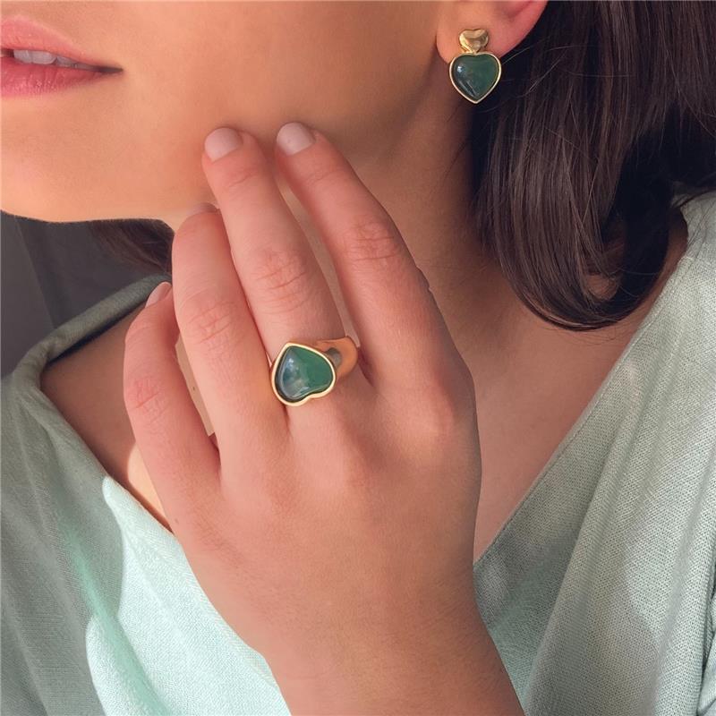 ANEL FOLHEADO A OURO