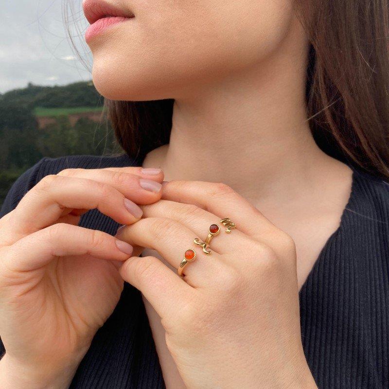 ANEL ESCORPIÃO FOLHEADO A OURO