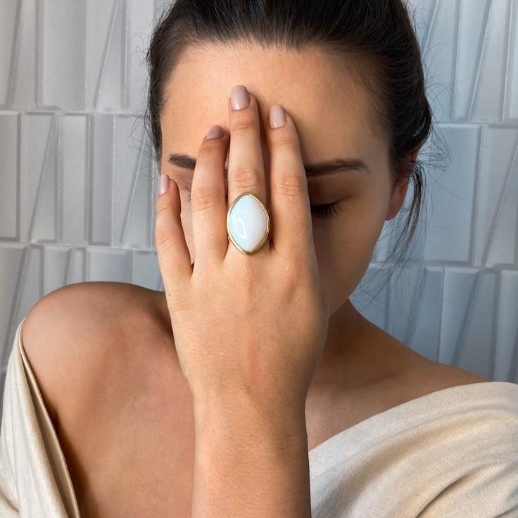 ANEL FOLHEADO A OURO