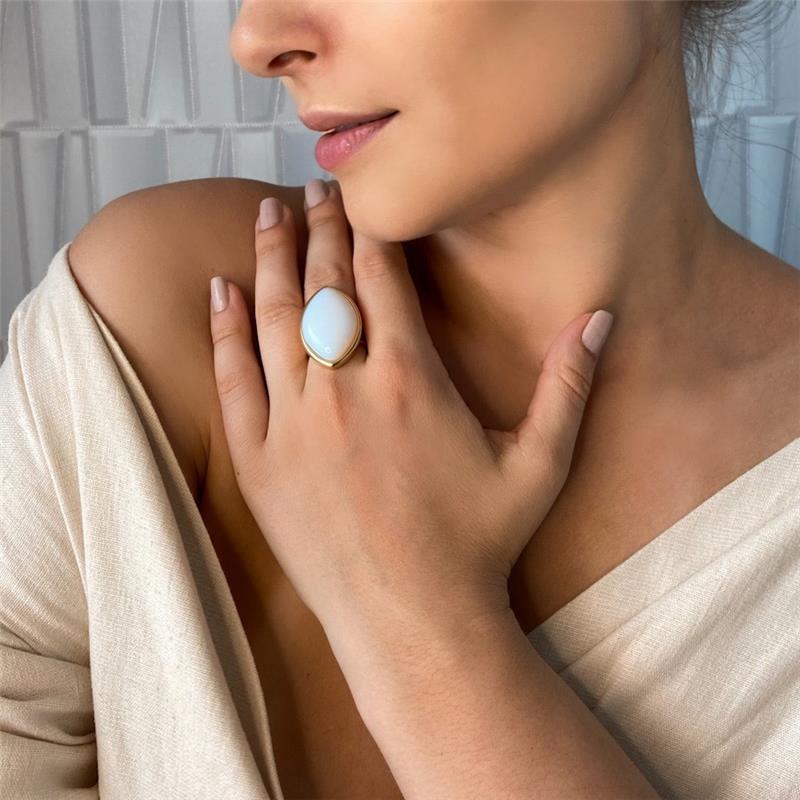 ANEL FOLHEADO A OURO