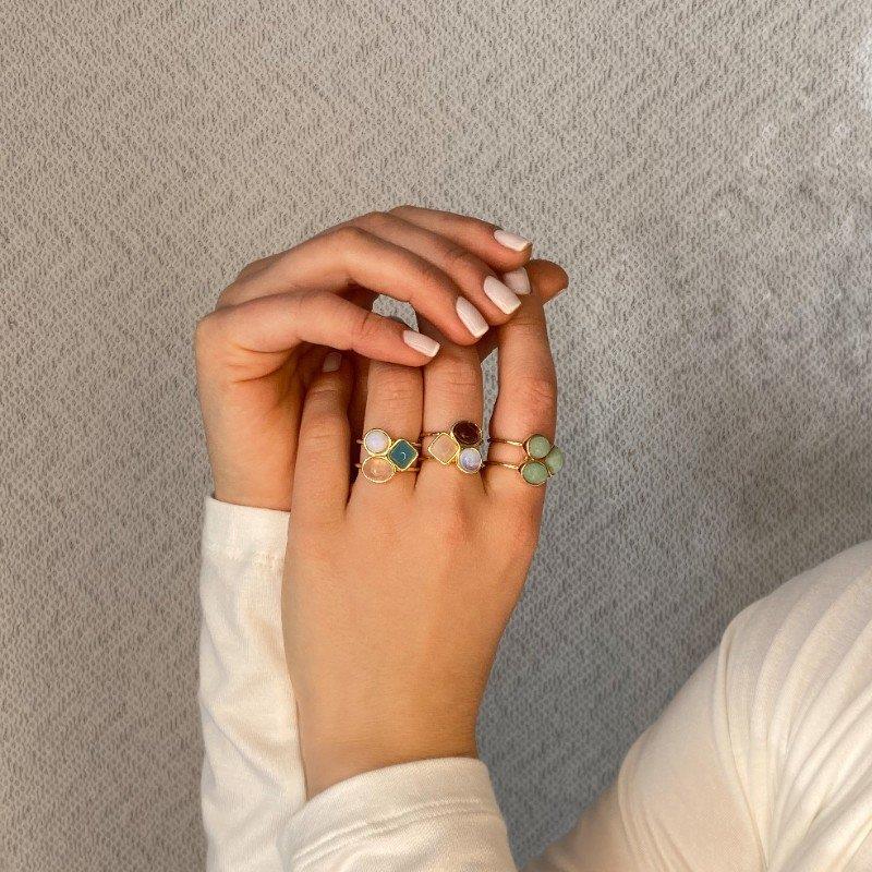 ANEL FOLHEADO A OURO