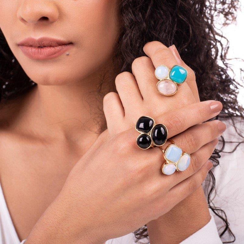 ANEL FOLHEADO A OURO