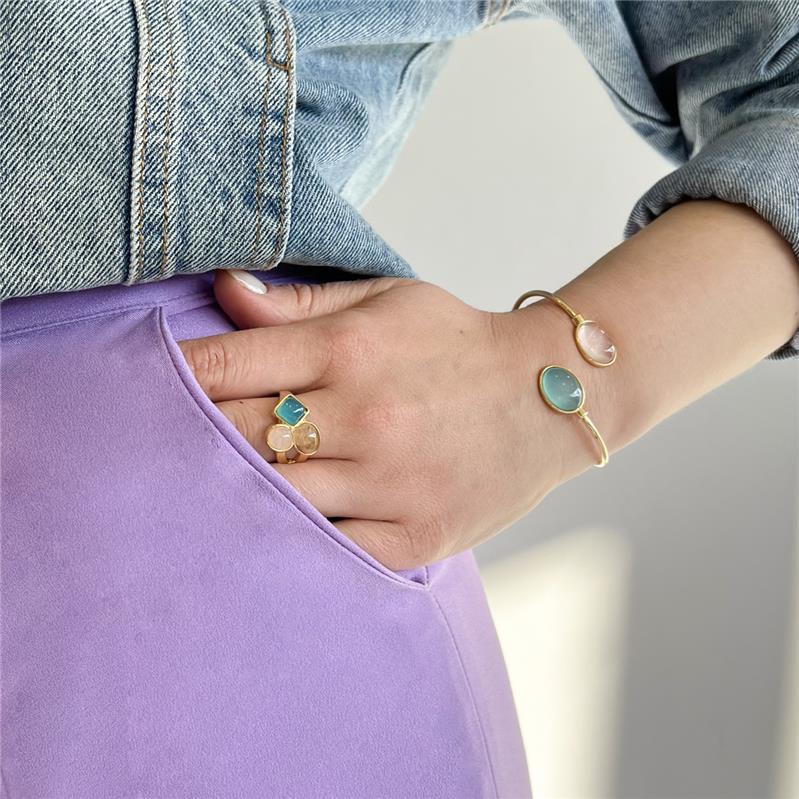 ANEL FOLHEADO A RÓDIO NEGRO