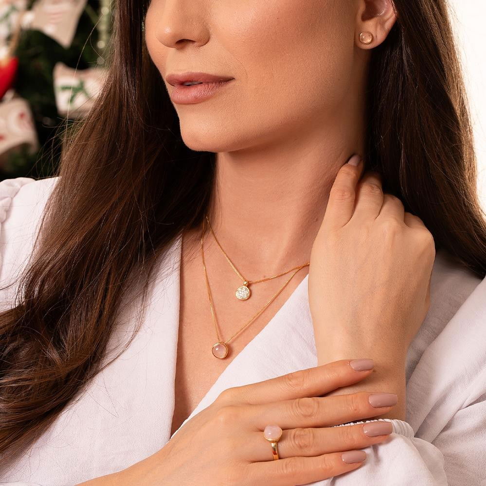 ANEL FOLHEADO A OURO