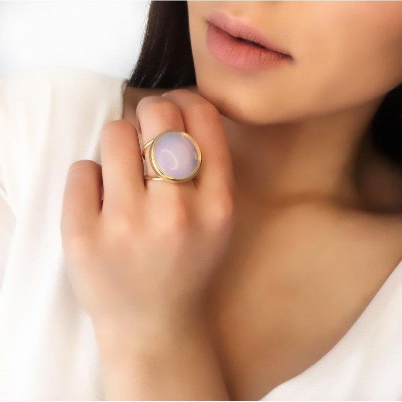 ANEL FOLHEADO A OURO