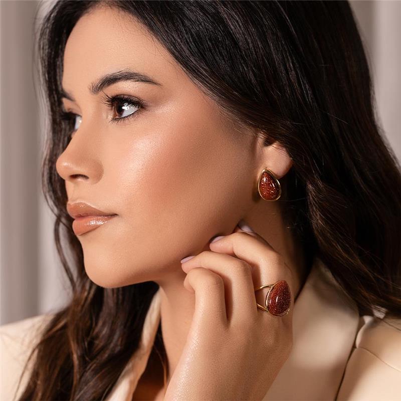 ANEL FOLHEADO A OURO