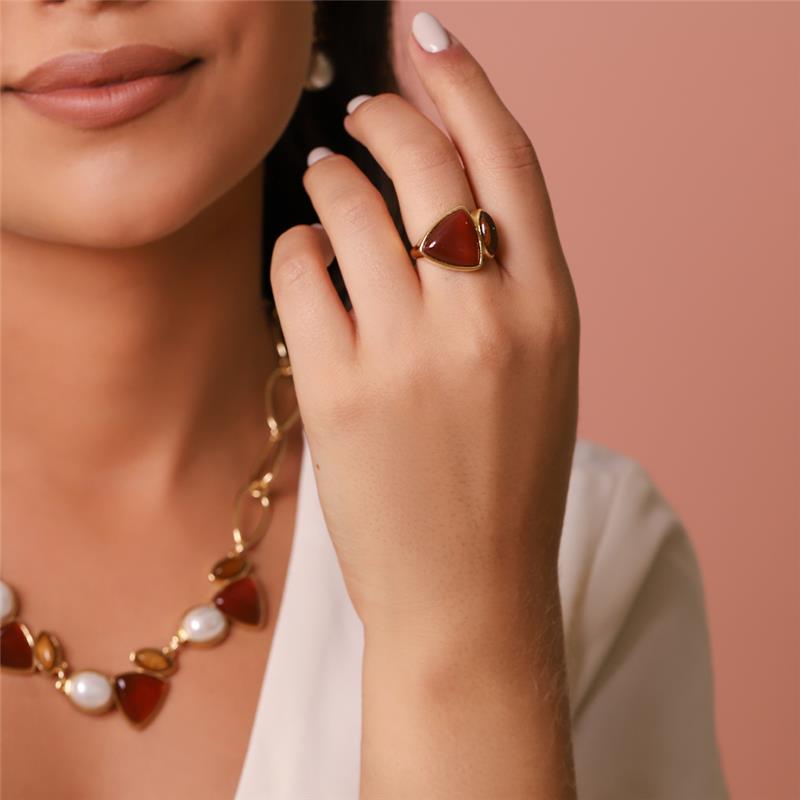 ANEL FOLHEADO A OURO