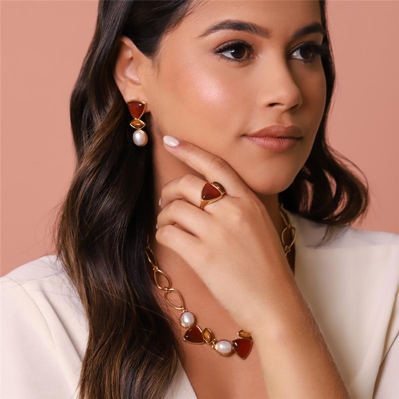 ANEL FOLHEADO A OURO