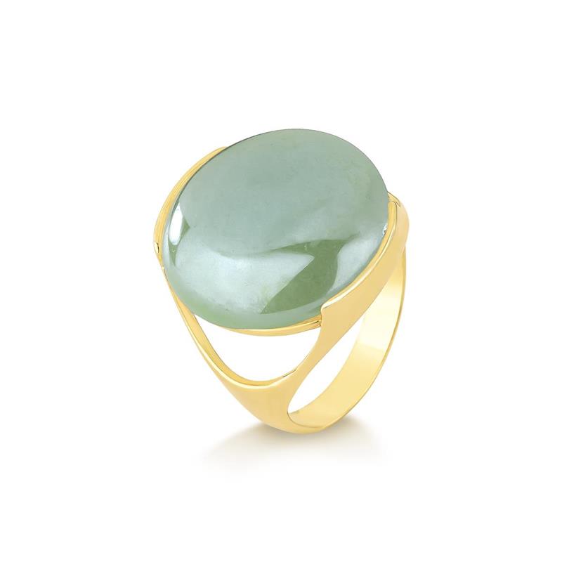 ANEL FOLHEADO A OURO COM EFEITO PEROLADO