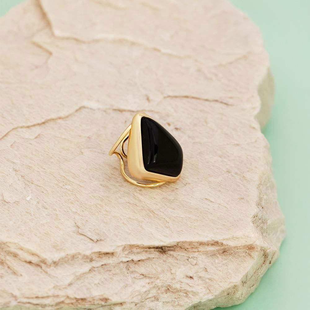 ANEL FOLHEADO A OURO