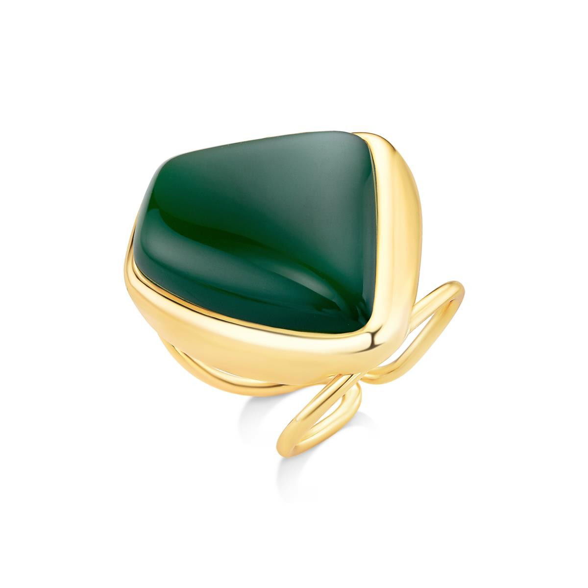 ANEL FOLHEADO A OURO