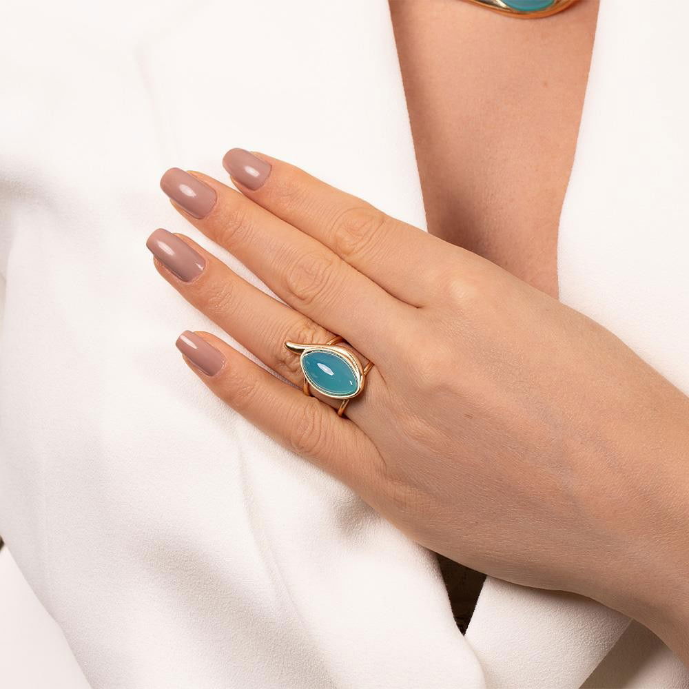 ANEL FOLHEADO A OURO