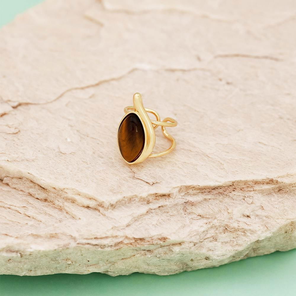 ANEL FOLHEADO A OURO