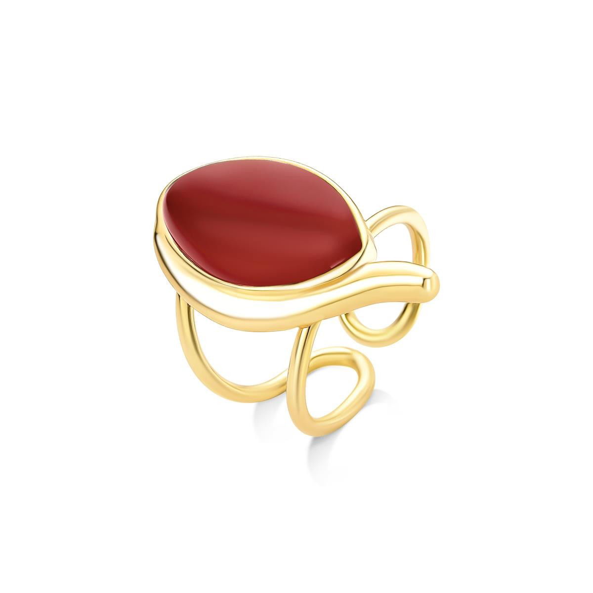 ANEL FOLHEADO A OURO