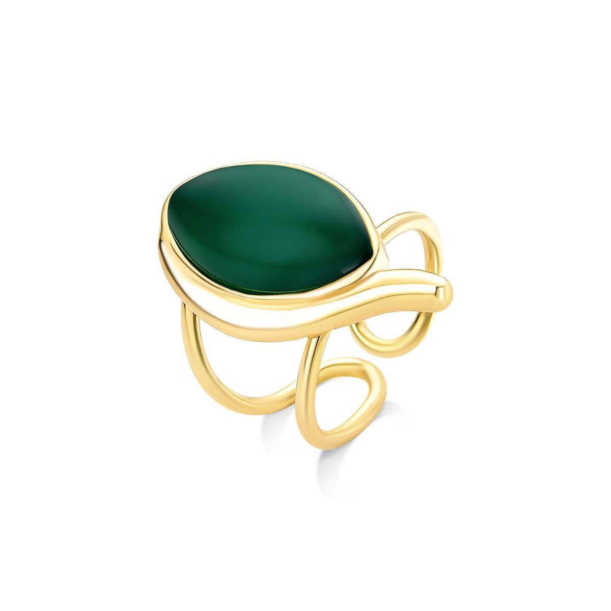 ANEL FOLHEADO A OURO