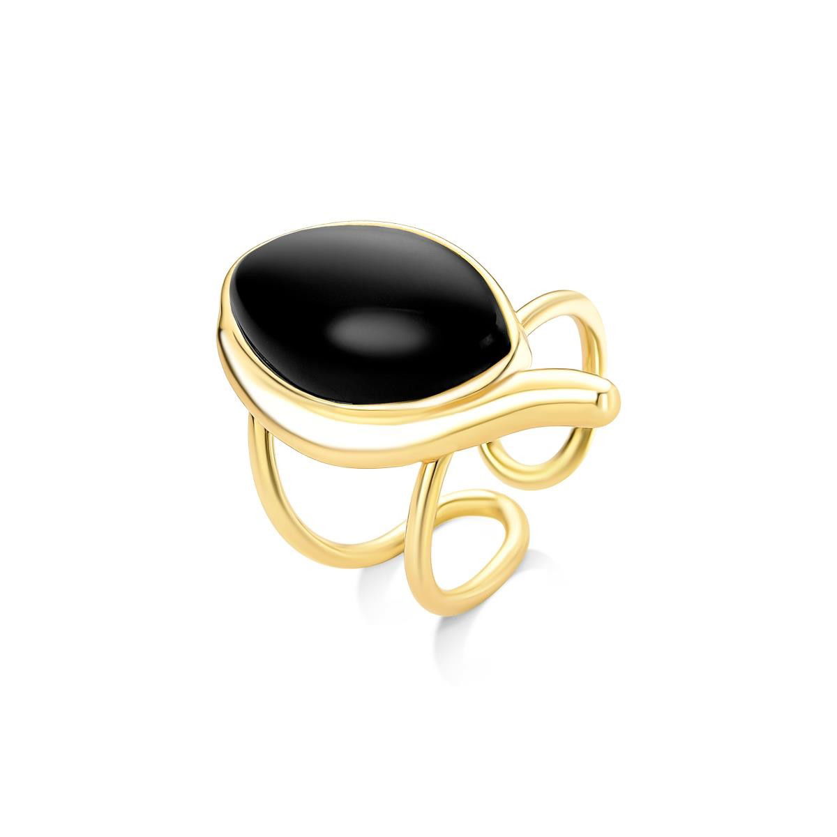 ANEL FOLHEADO A OURO