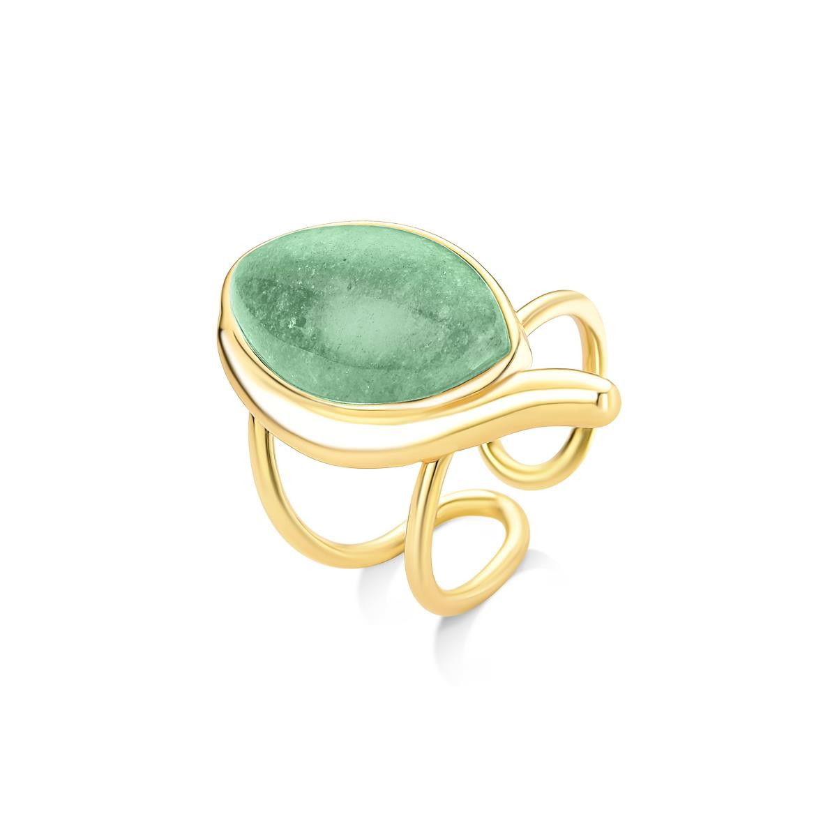 ANEL FOLHEADO A OURO