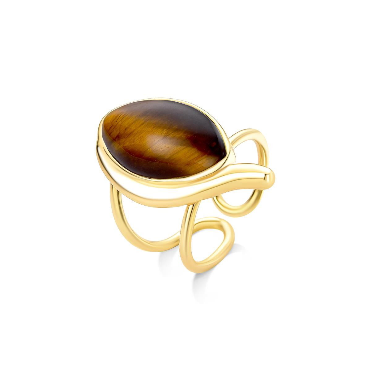 ANEL FOLHEADO A OURO