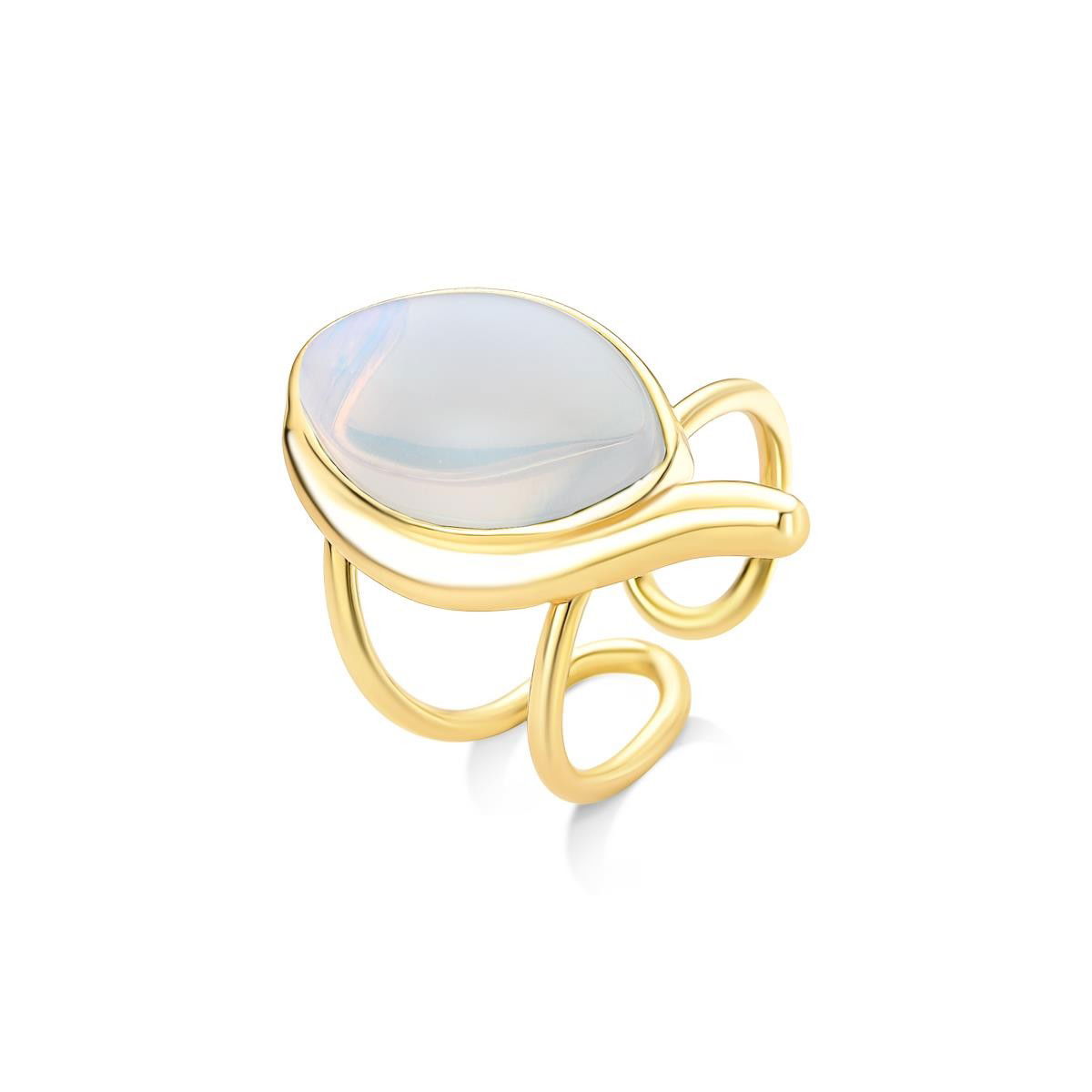 ANEL FOLHEADO A OURO