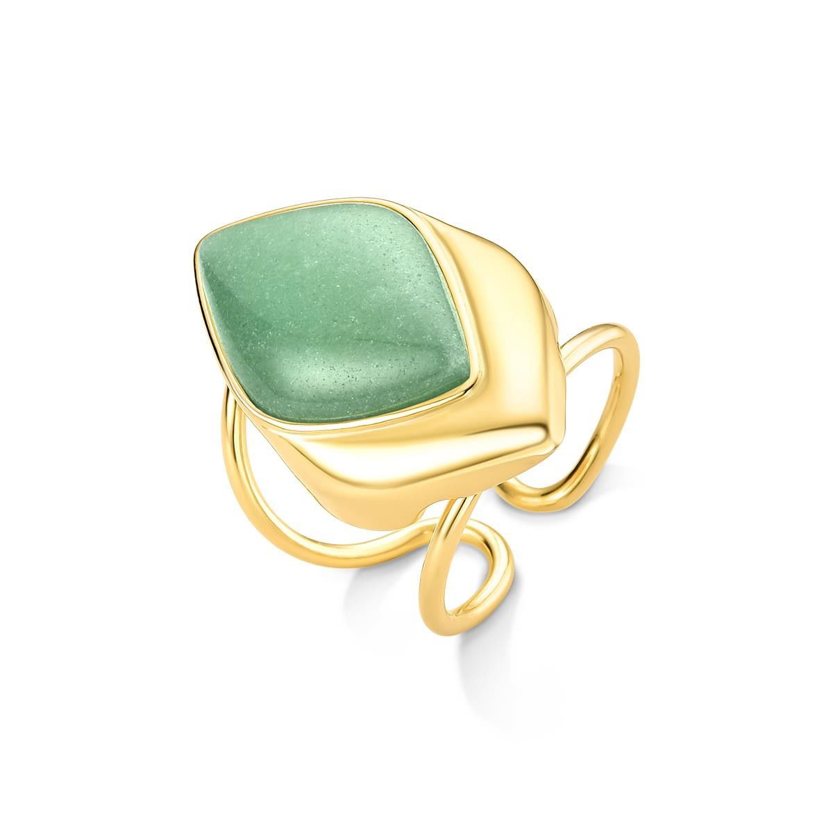 ANEL FOLHEADO A OURO