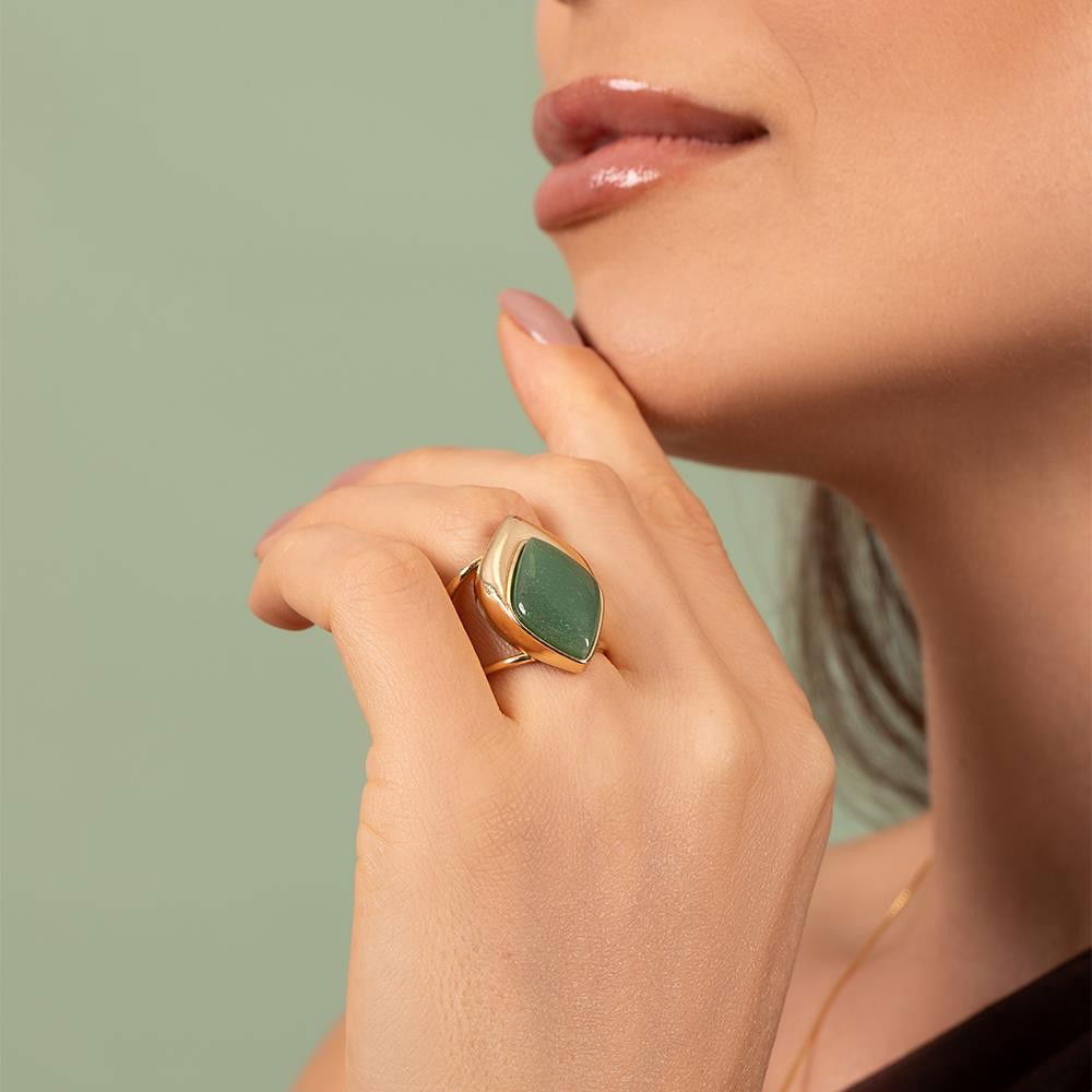 ANEL FOLHEADO A OURO