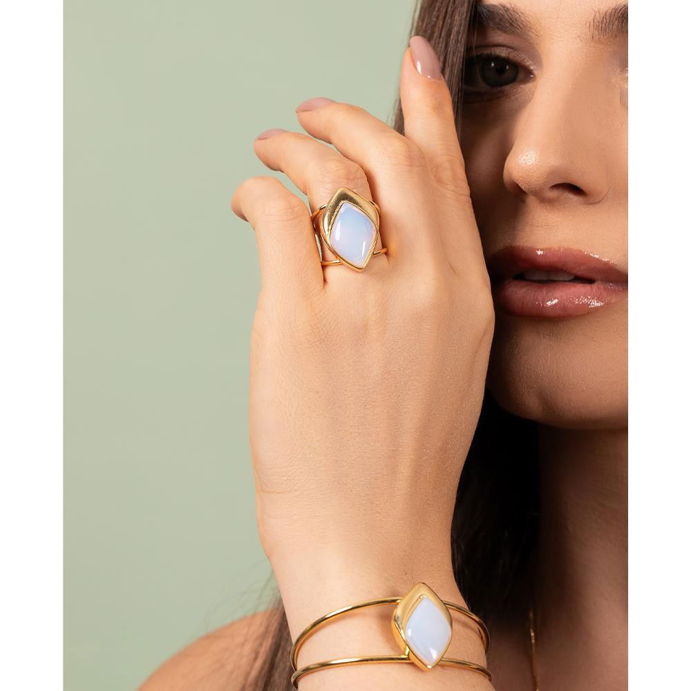 ANEL FOLHEADO A OURO