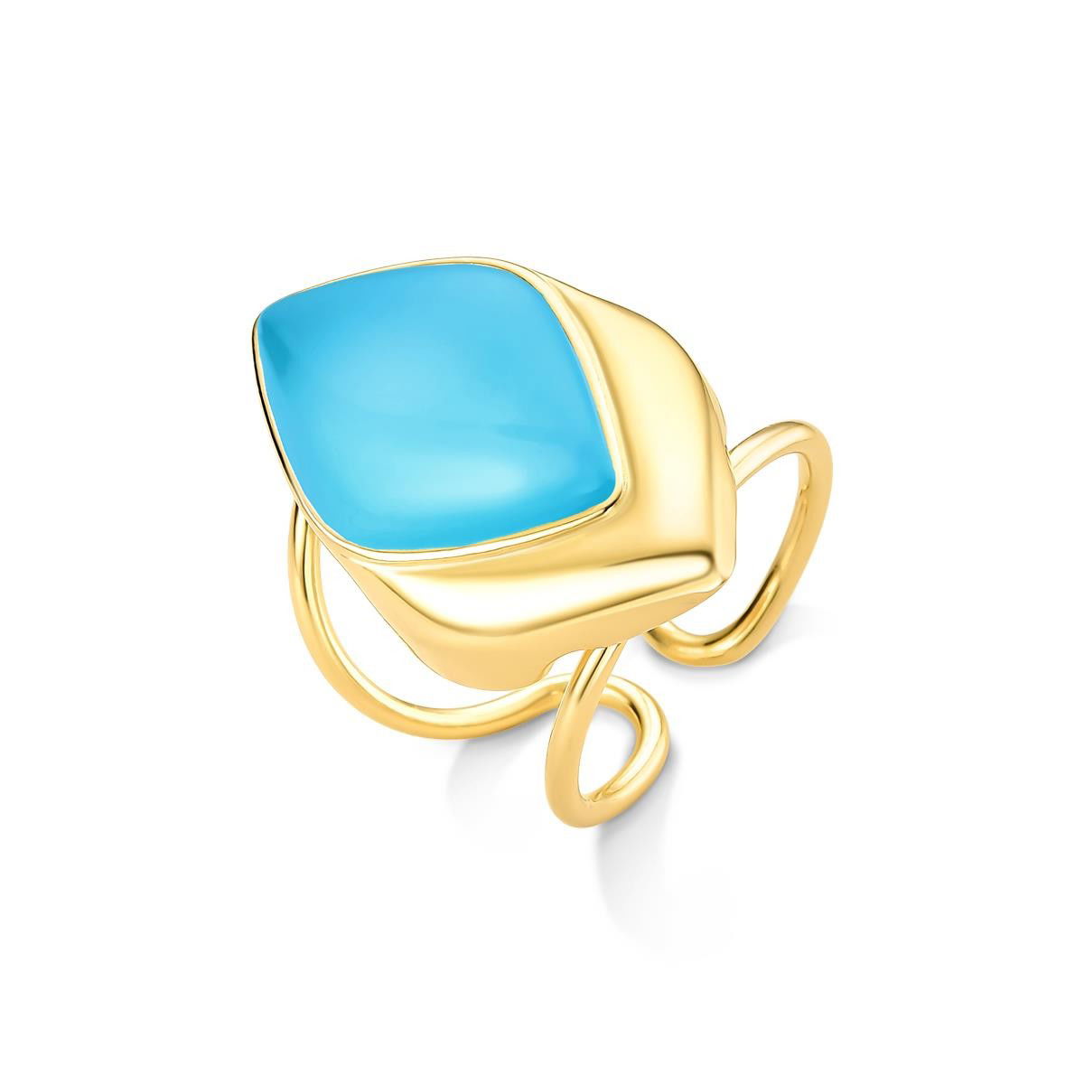 ANEL FOLHEADO A OURO