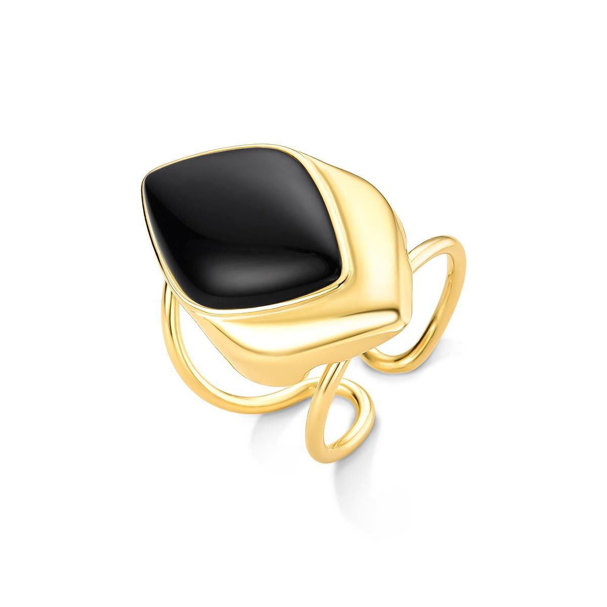 ANEL FOLHEADO A OURO