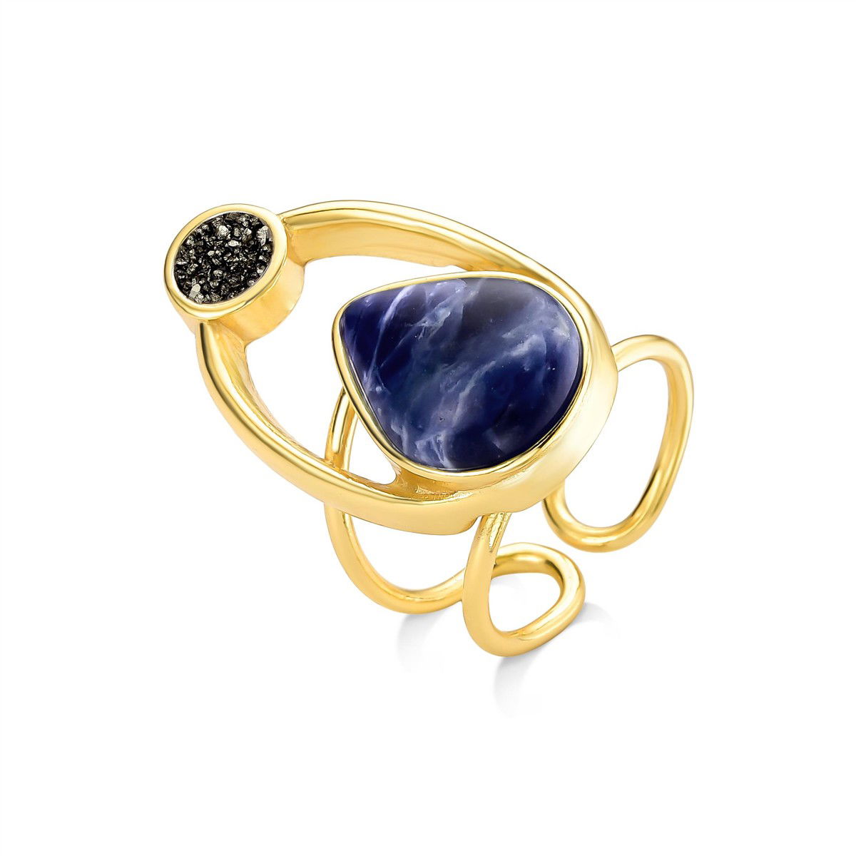 ANEL FOLHEADO A OURO