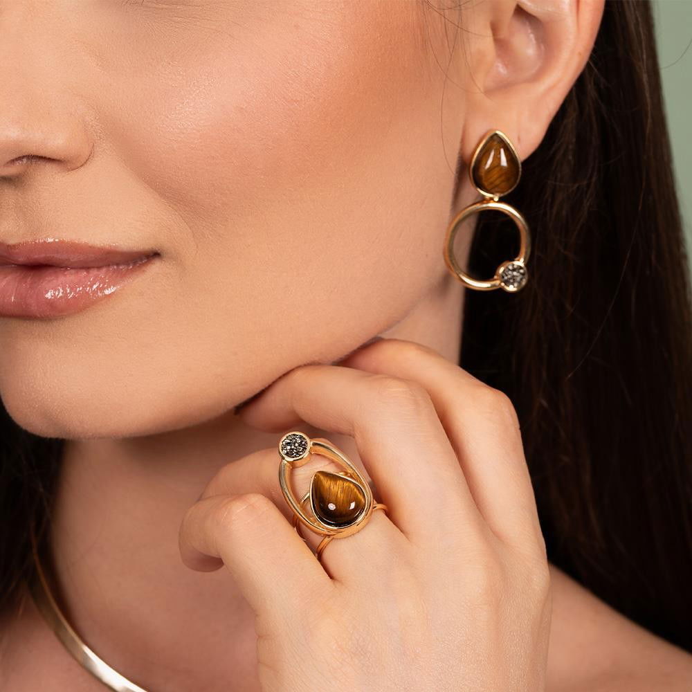 ANEL FOLHEADO A OURO