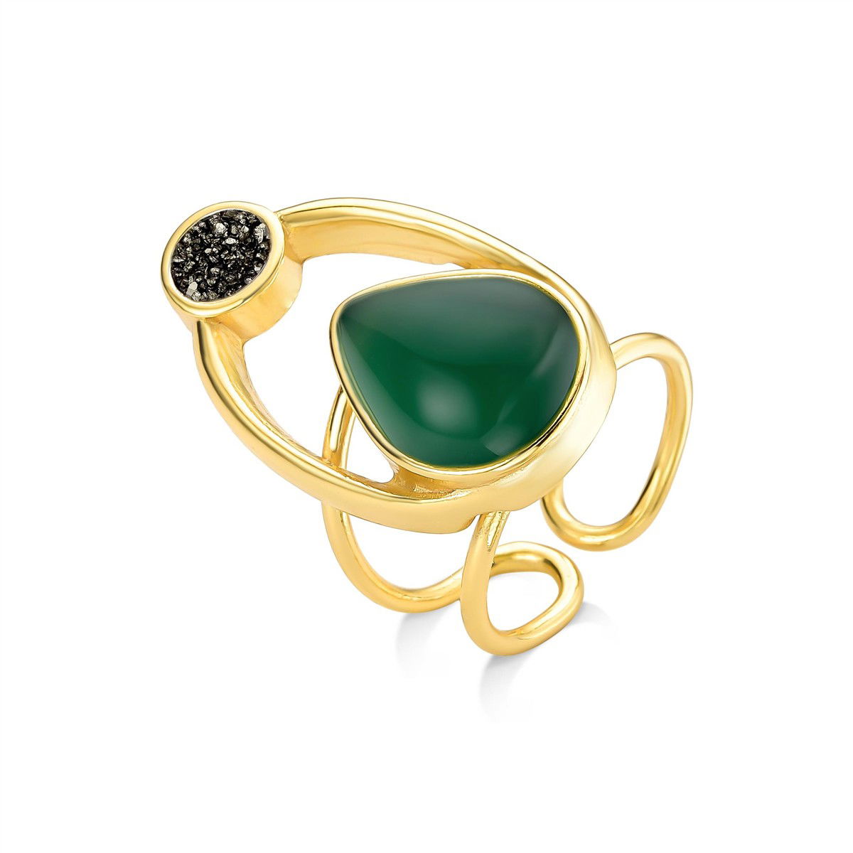 ANEL FOLHEADO A OURO