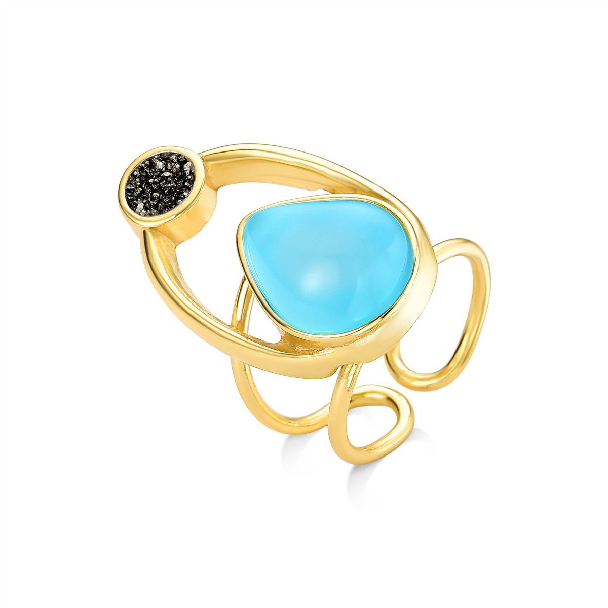 ANEL FOLHEADO A OURO