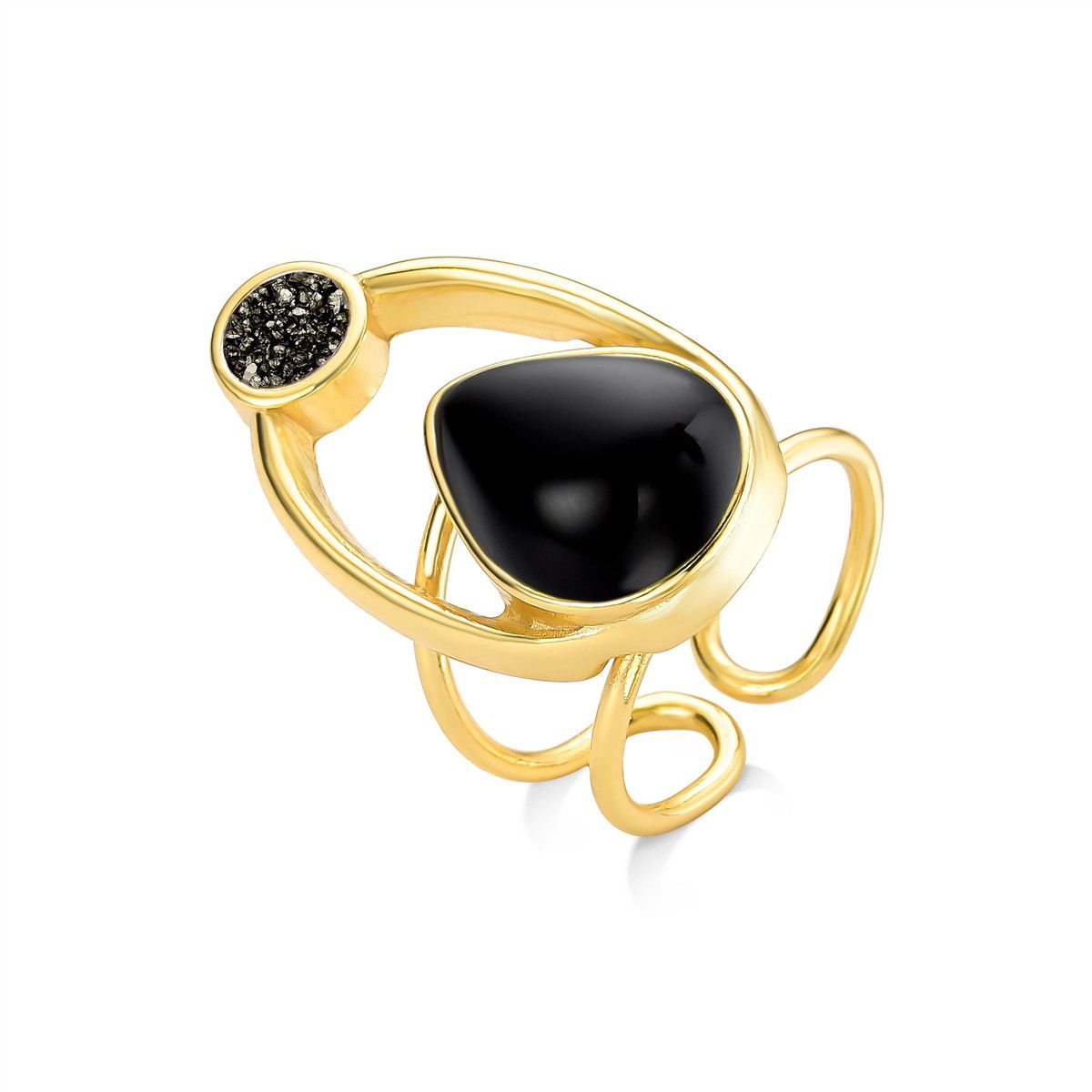 ANEL FOLHEADO A OURO