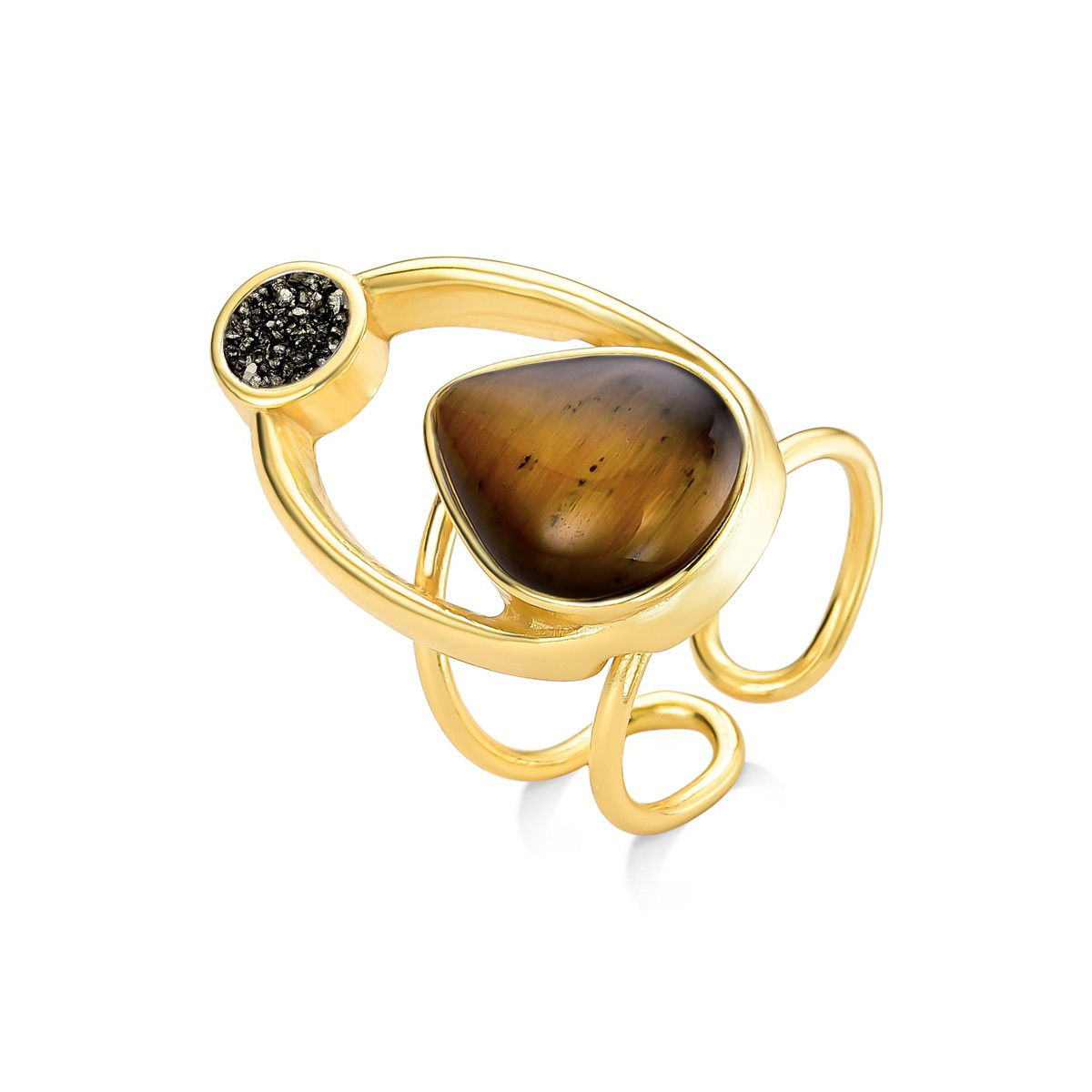 ANEL FOLHEADO A OURO