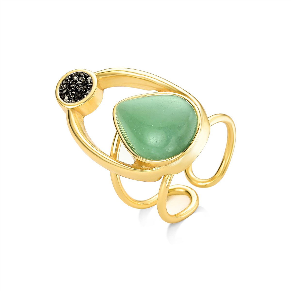 ANEL FOLHEADO A OURO