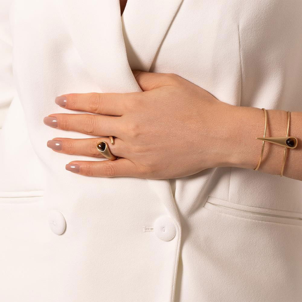 ANEL FOLHEADO A OURO