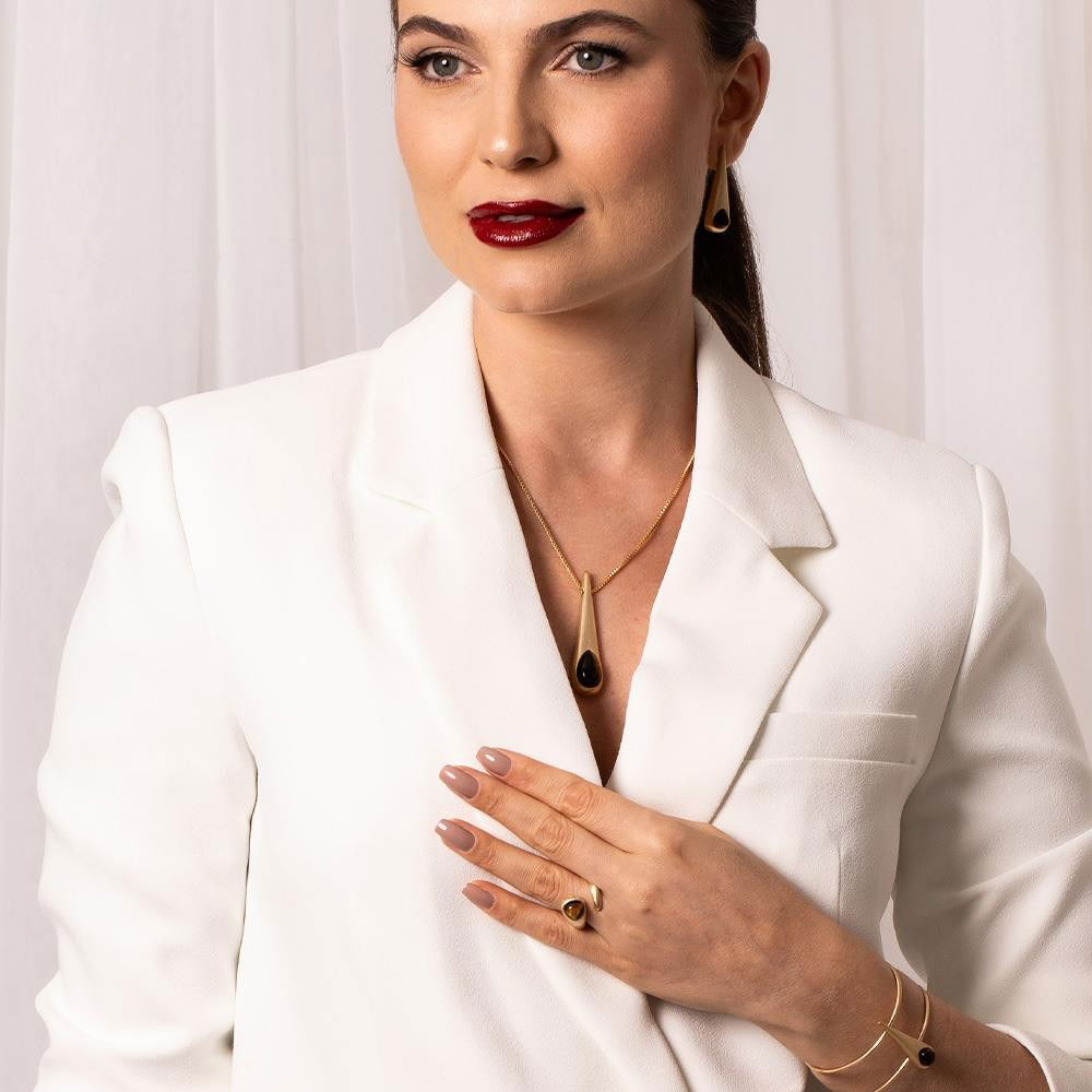 ANEL FOLHEADO A OURO