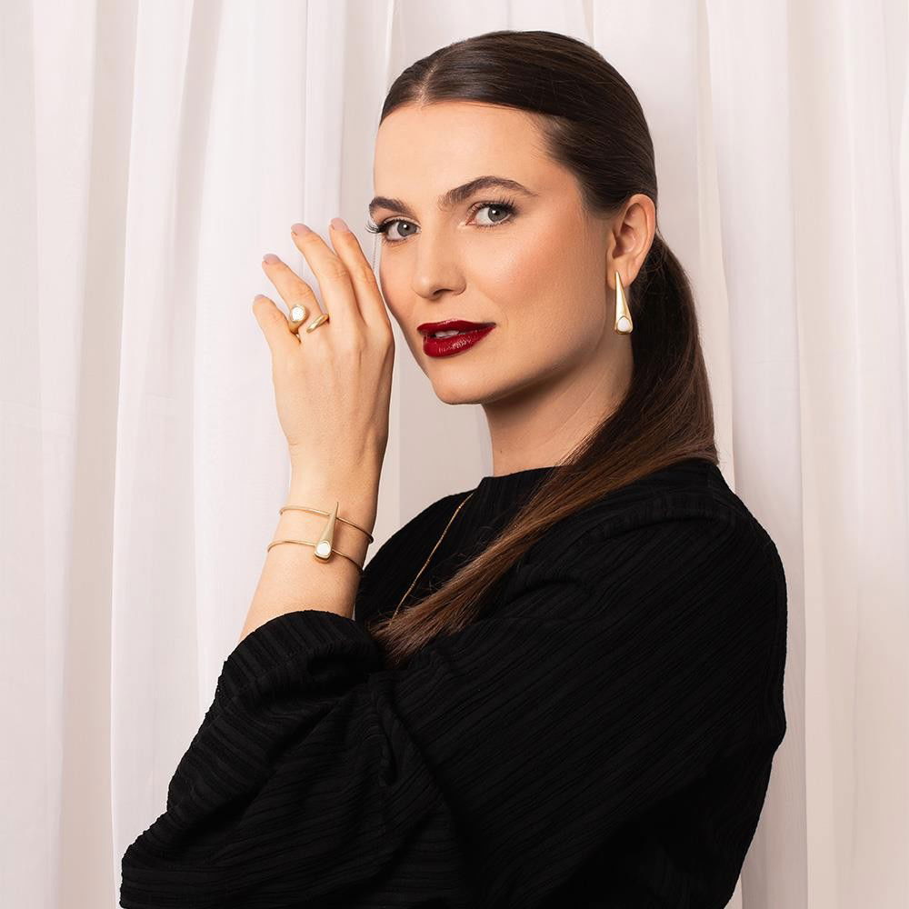 ANEL FOLHEADO A OURO