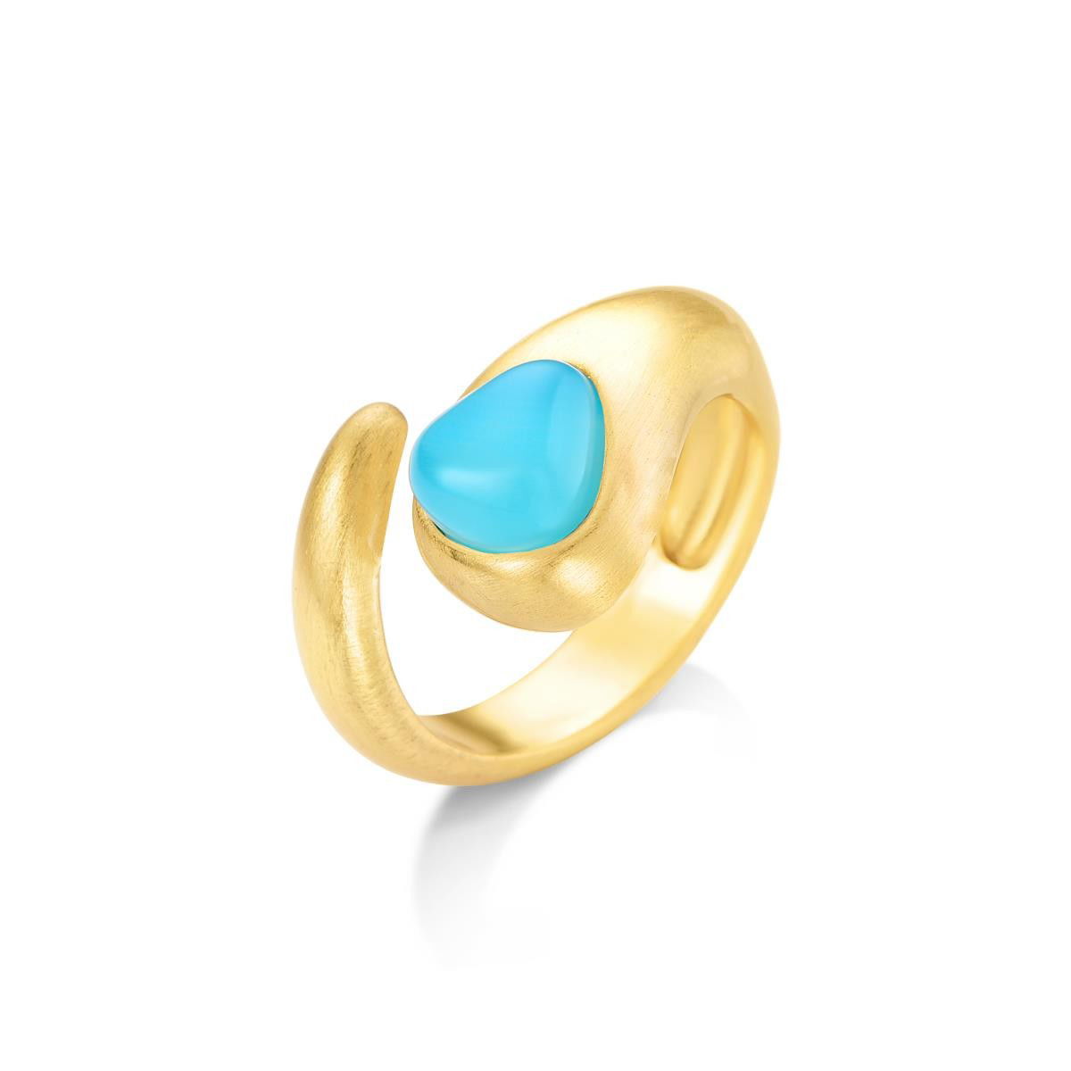 ANEL FOLHEADO A OURO