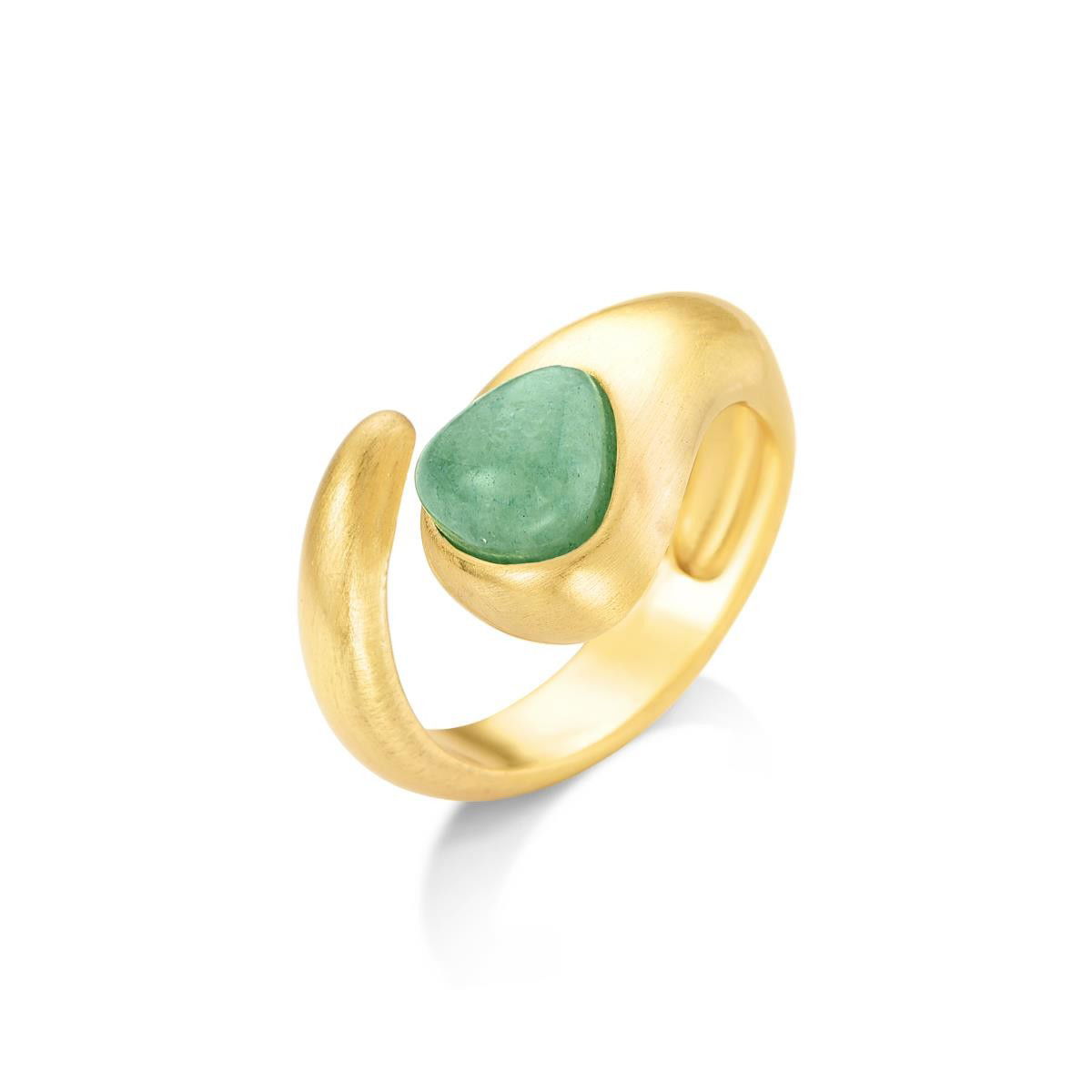 ANEL FOLHEADO A OURO