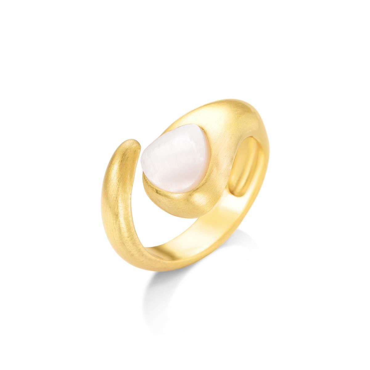 ANEL FOLHEADO A OURO