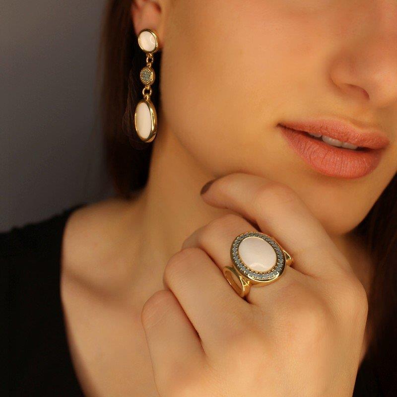 ANEL FOLHEADO A OURO