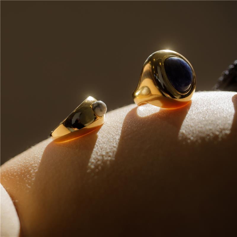 ANEL FOLHEADO A OURO