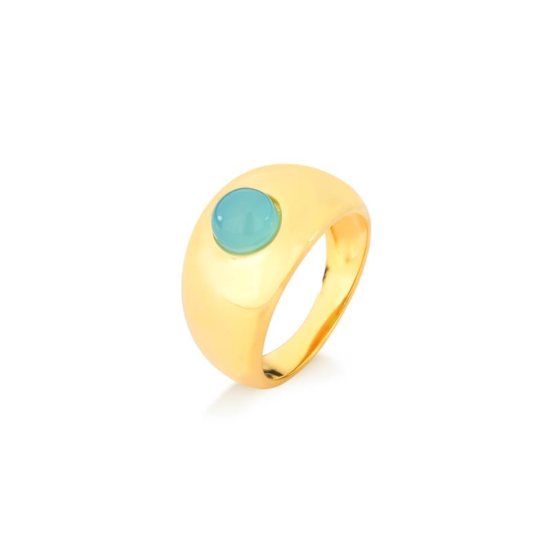 ANEL FOLHEADO A OURO